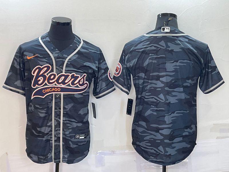 Men Chicago Bears Blank Camo 2022 Nike Co branded NFL Jersey